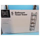 SALT 5 tier bathroom towel tower