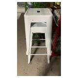 set of two white stools