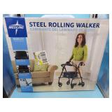 Midline steel rolling walker mobility