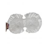 Mikasa Clear Frosted Glass Double Hibiscus