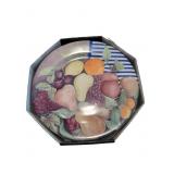 NEW Gien France The Ring of Fruits Set of 8 Plates