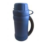 Blue Thermos with Attached Cup