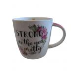 Strong is the New Pretty Floral Mug