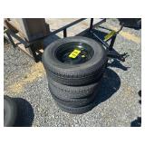 ST205/75R15 6 PLY TRAILER TIRE AND WHEEL (4PCS)