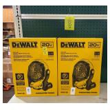 DEWALT 20V CORDLESS JOBSITE FAN (2PCS)