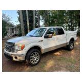 2009 FORD F-150 4-WHEEL DRIVE PICKUP TRUCK WITH KING RANCH PACKAGE AND BED COVER.