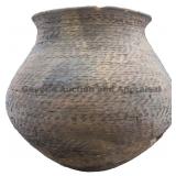 Large Corrugated Indented Jar