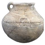 Handled Half Corrugated Mimbres Jar Handled Half Corrugated Mimbres Jar