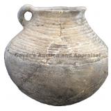 Handled Half Corrugated Mimbres Jar