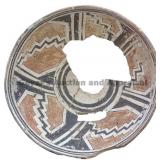 Five Greek Keyed Stepped Sections Mimbres Bowl