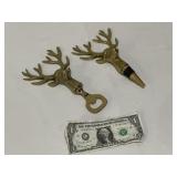 Brass Deer Bottle Opener & Wine Stopper