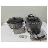 Aroma Deep Fryer & Crock Pot (Chiopped Handle)
