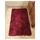 Nice Condition Red Bathroom Rug / Mat