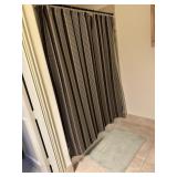 Nice Shower Curtain, Liner & Light Green Bath Rug