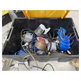 Tote Full of  Copper Speaker Wire Electrical Items