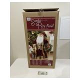 Santa Holding Wreath in Box