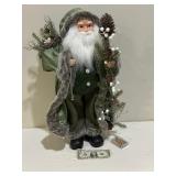 Smaller Battery-Power Santa w Sage Green Outfit
