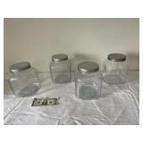 4 Glass Jars