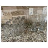 12 Nice Drink Glasses & 5 Beer Pilsner Glasses