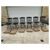 6 Outdoor Metal Chairs With Cushions
