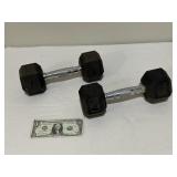 Pair of 10 Pound Dumbell Weights