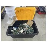 Large Lot of Mixed Christmas Lights &  Good Tote