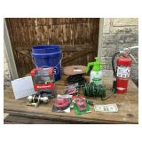 Mixed Lot of Hardware, Fire Exinguisher, Door Lock
