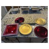 NEW & Nice Condition Chargers & Festive Tablecloth