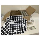 20 NEW Glass Spice Jars With Labels