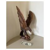 Wooden Eagle Sculpture