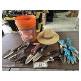 Gardening Hand Tools & Good Cond. Sun Hat
