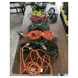 Lot of 8 Extension Cords