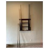 Pool Sticks And Holder