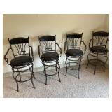 Nice Lot of 4 Swivel Bar Stool Chairs