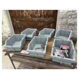 6 Plastic Organization Boxes With Hardware