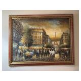 Large Signed Original French Oil Painting