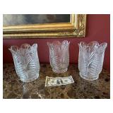 Lot of 3 Pretty Glass Vases