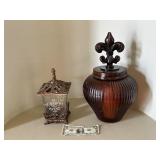 2 Glass Decorative Pieces
