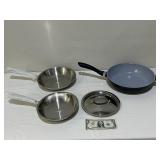 NEW Cuisinox  Lot of 3 Cooking Pans