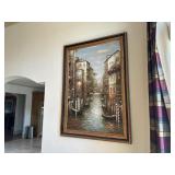 Large Original French Venice Style Oil Painting