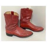 Justin Men's Smooth Ostrich Cowboys Boots-Size 11D