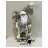 Glittery Gold Battery Power Santa