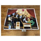 Original Jazz Theme Oil Painting on Canvas