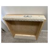 Wood & Carpet Stand of Sorts