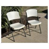 2 Lifetime Folding Plastic Chairs