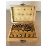 Nice Lot of Cased Router Bits - Many Unused