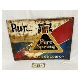 Pure Spring Metal Advertisement Sign