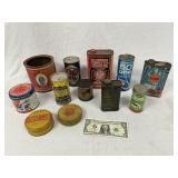 Lot of Diffrent Metal Containers