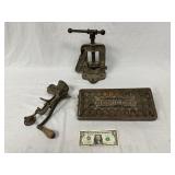 Collectible Cast Iron Pipe Tool, Food Grinder