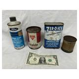Lot of 4 Mixed Car Fluid Cans